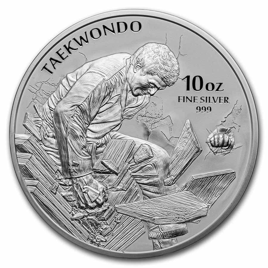 2021 South Korea 10 oz Silver K-Series Taekwondo BU (1 of 5)