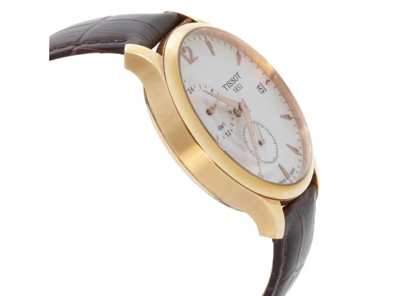 Tissot Tradition 42mm PVD Steel Leather White Quartz Watch (1 of 6)