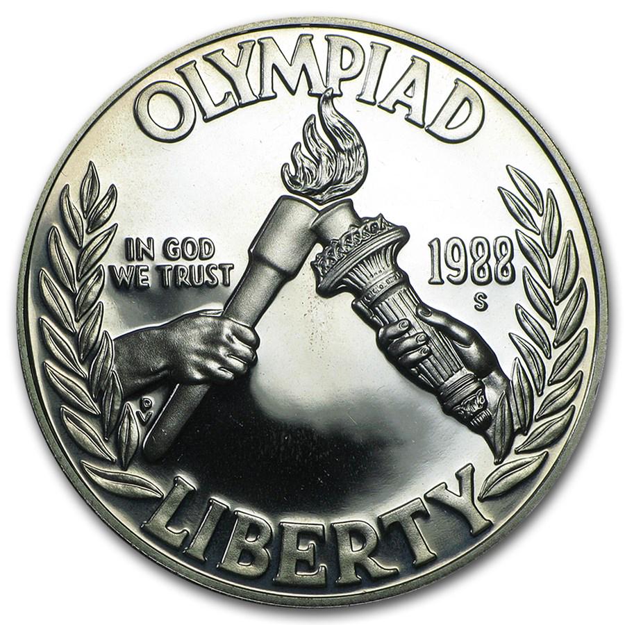 1988-S Olympic $1 Silver Commem Proof (Capsule Only) (1 of 3)