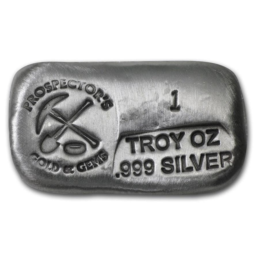 1 oz Hand Poured Silver Bar - PG & G (1 of 2)