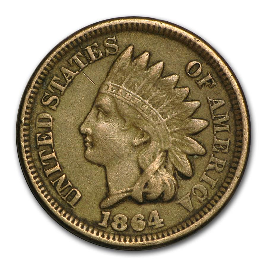 1864 Indian Head Cent Copper-Nickel VF (1 of 2)