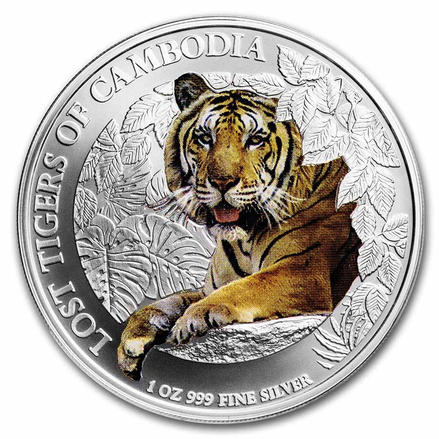 2023 Cambodia 1 oz Silver Lost Tigers Colorized BU (in Capsule) (1 of 4)