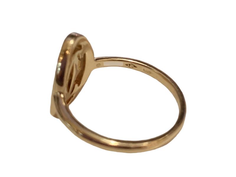 CARTIER 18K Pink Gold Diamond Logo Double C Ring, Size 52: CARTIER 18K Pink Gold Diamond Logo Double C Ring, Size 52 Product Code: CARTIER18K-6202EF55B495F Brand: Cartier Condition: Pre-Owned Final Sale: THIS ITEM IS FINAL SALE AND NOT RETURNABLE.