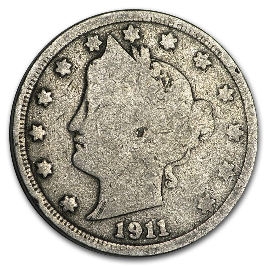 1911 Liberty Head V Nickel Good+ (1 of 2)