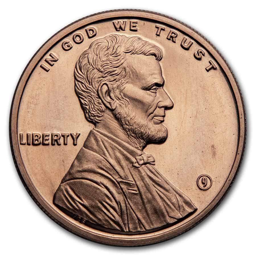 1 oz Copper Round - 9Fine Mint (Lincoln Penny) (1 of 2)
