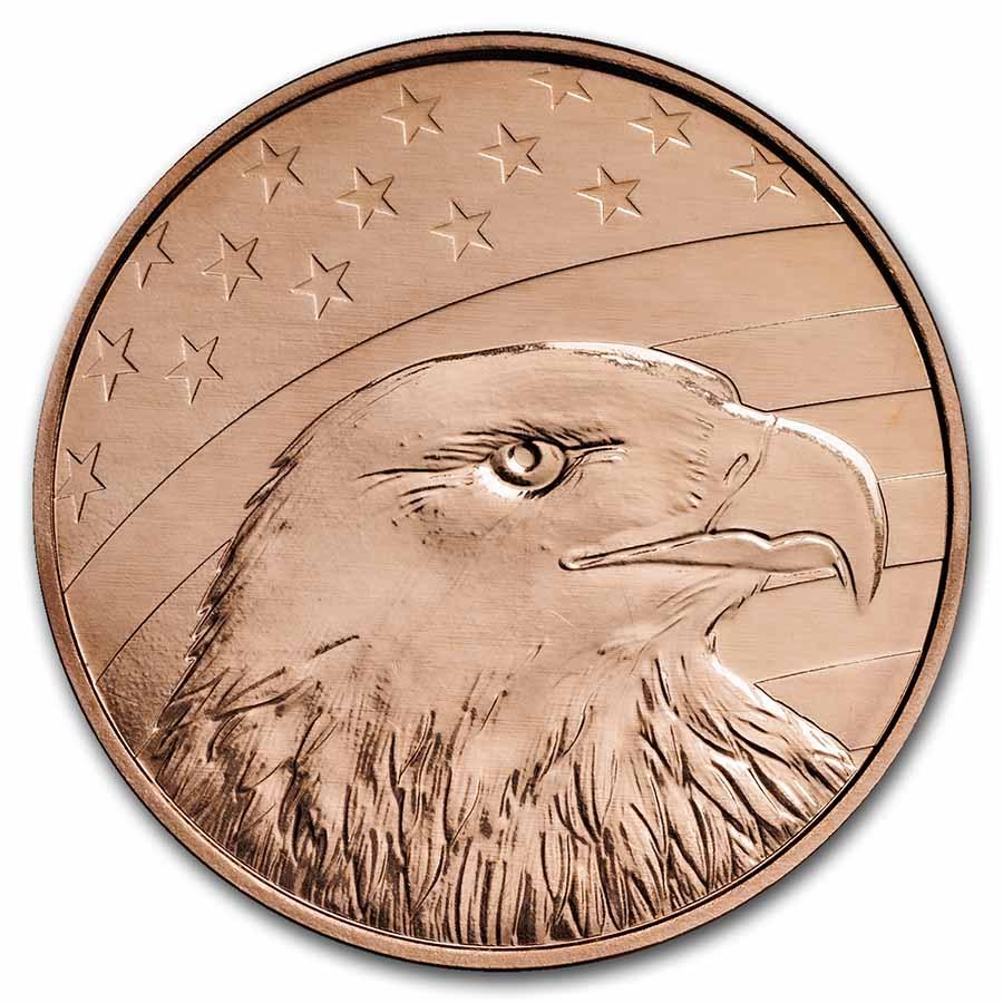 1 oz Copper Round - USA Capitol Dome, Flag and Eagle (1 of 2)