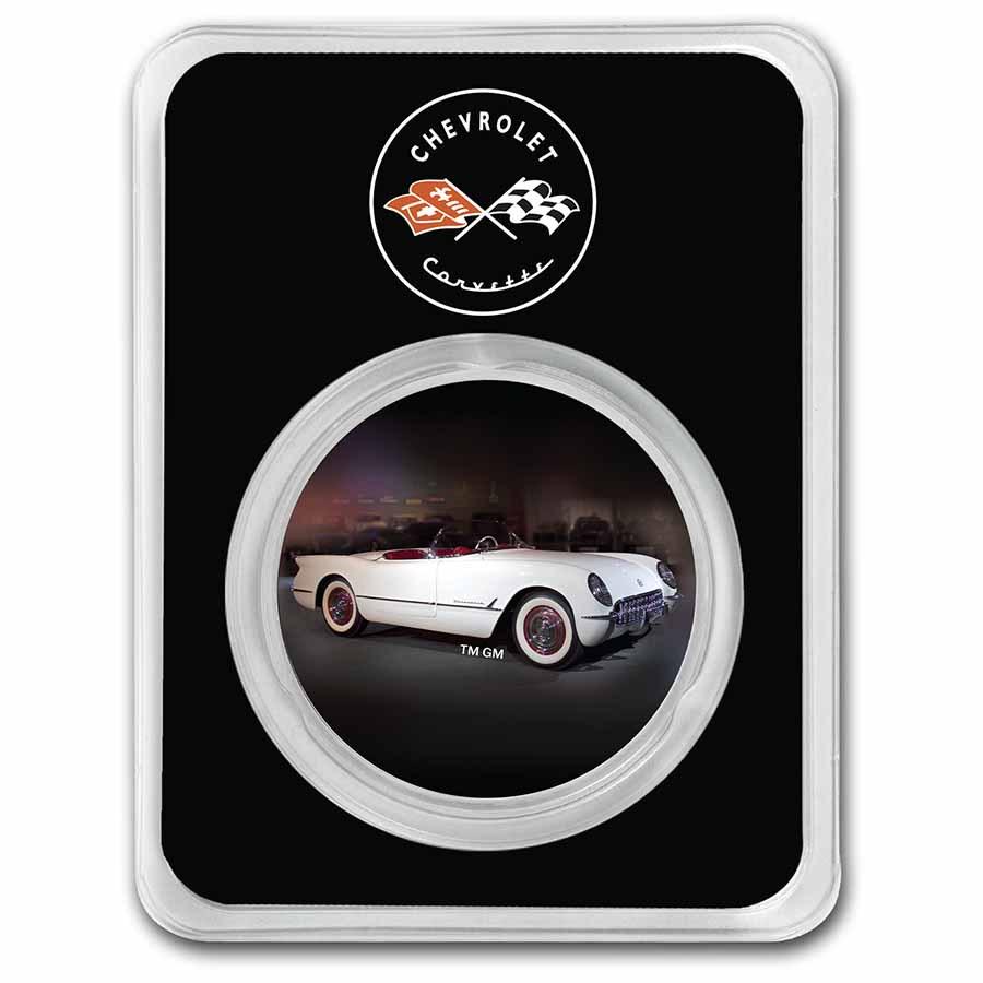 Corvette (1953) White 1 oz Colorized Silver w/ TEP (1 of 4)