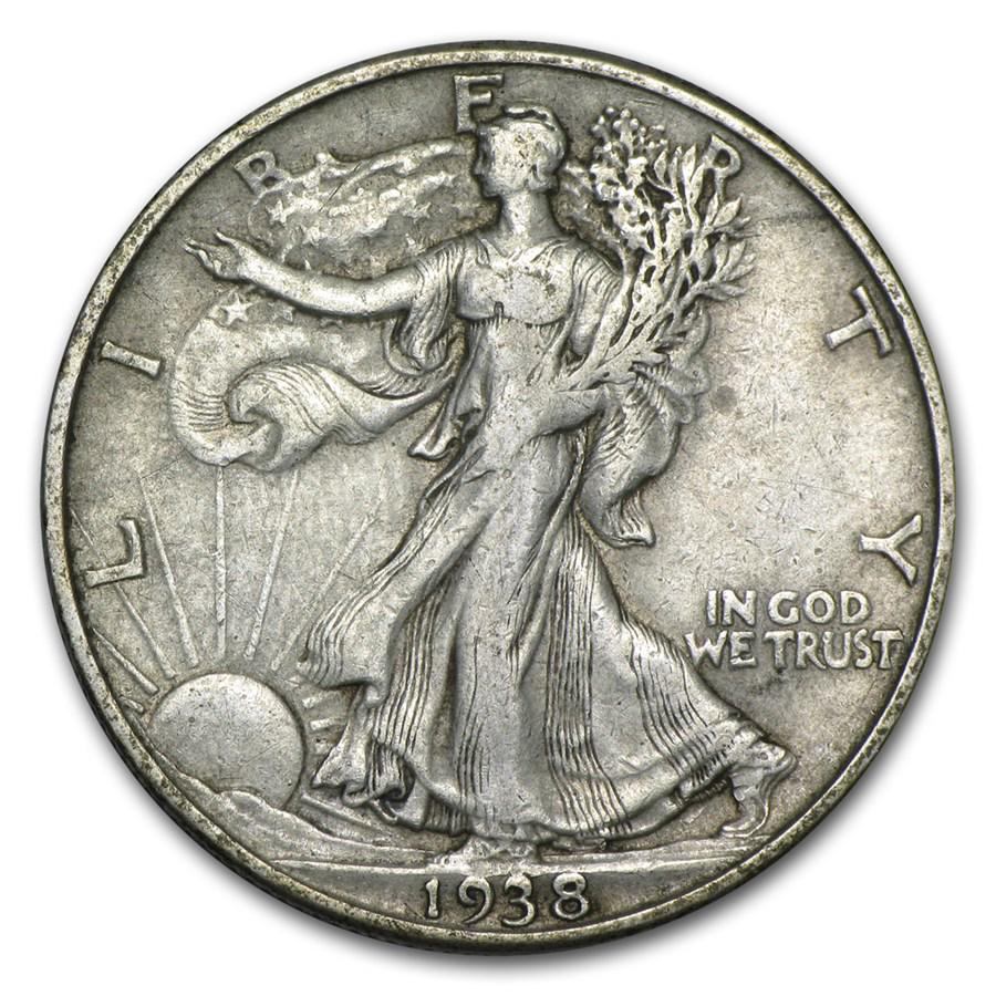 1938-D Walking Liberty Half Dollar XF (1 of 2)