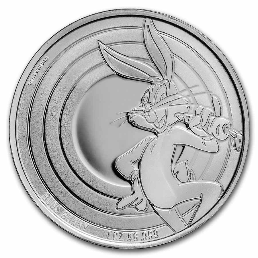 2022 Samoa 1 oz Silver Looney Tunes Bugs Bunny BU (1 of 5)