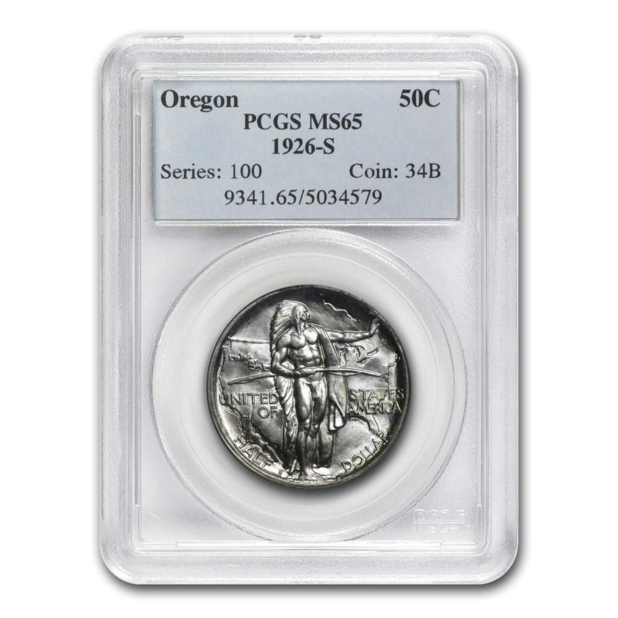 1926-S Oregon Commemorative Half Dollar MS-65 PCGS (1 of 3)