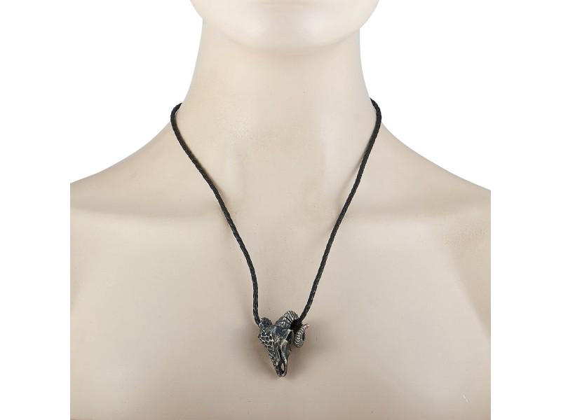 King Baby Ram Skull Necklace / Pendant In Sterling Silver 22 Inches (1 of 7)