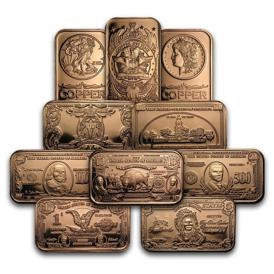 1 oz Copper Bar - Random Design (1 of 2)