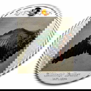 2021 Cameroon Silver Albrecht Durer: Wing Of A European Roller: 2021 Cameroon Silver Albrecht Durer: Wing Of A European Roller Product ID: 241911 Year: 2021 Grade: Proof Grade Service: None Denomination: 500 francs CFA Mint Mark: Not Shown Metal Conte