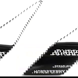 Burberry Grace Flap Bag Horseferry Printed Leather Large: Burberry Grace Flap Bag Horseferry Printed Leather Large , Exterior Color: Black Interior Color: Black Exterior Material: Leather Interior Material: Leather Hardware Color: Silver Accessories: No A