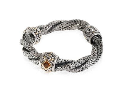 John Hardy Citrine Bracelet In 18k Yellow Gold & Sterling Silver: John Hardy Citrine Bracelet In 18k Yellow Gold & Sterling Silver Product Code: 255924708058-E Brand: John Hardy Condition: Pre-Owned Metal: Yellow Gold & Sterling Silver Stone: Citrine Model: 2559