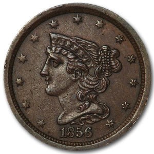 1856 Half Cent BU (Brown) (1 of 2)
