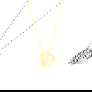 Tiffany & Co. Elsa Peretti Triple Open Heart Pendant Necklace 18K Tricolor Gold: Tiffany & Co. Elsa Peretti Triple Open Heart Pendant Necklace 18K Tricolor Gold , Metal Type: 18K Tri Colored Gold Metal Finish: High Polish Hallmarks Type: 750, Designer Signature Signature / Hallmar