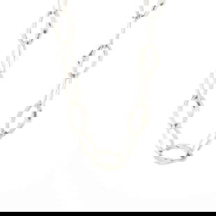 Tiffany & Co. Elsa Peretti Aegean Necklace Sterling Silver 30'': Tiffany & Co. Elsa Peretti Aegean Necklace Sterling Silver 30'' , Exterior Color: Silver Material: Sterling Silver Accessories: No accessories RBJ no: NL.TCO.EPCE.SILV.30'' Item No: 219914/1 SIZE A