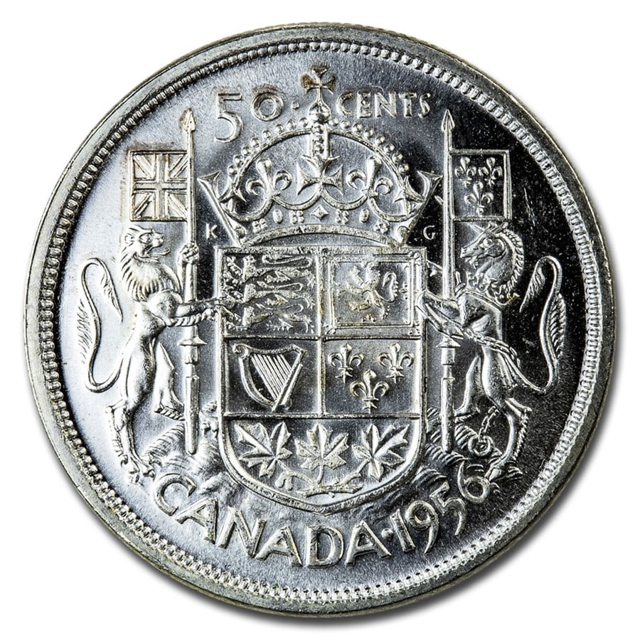 1956 Canada Silver 50 Cents Elizabeth II BU/Prooflike (1 of 2)