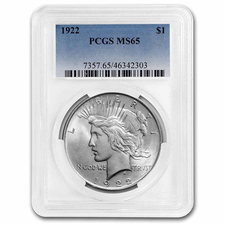 1922 Peace Dollar MS-65 PCGS (1 of 3)