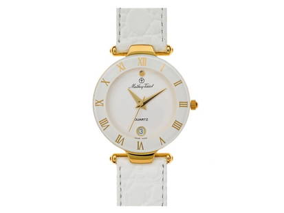 Mathey Tissot womens Classic: Mathey Tissot womens Classic Product Code: K233F-39B2A Brand: Mathey Tissot Condition: Never Worn Stainless steel case, Leather strap, White dial, Quartz movement, Scratchresistant mineral, Water resi