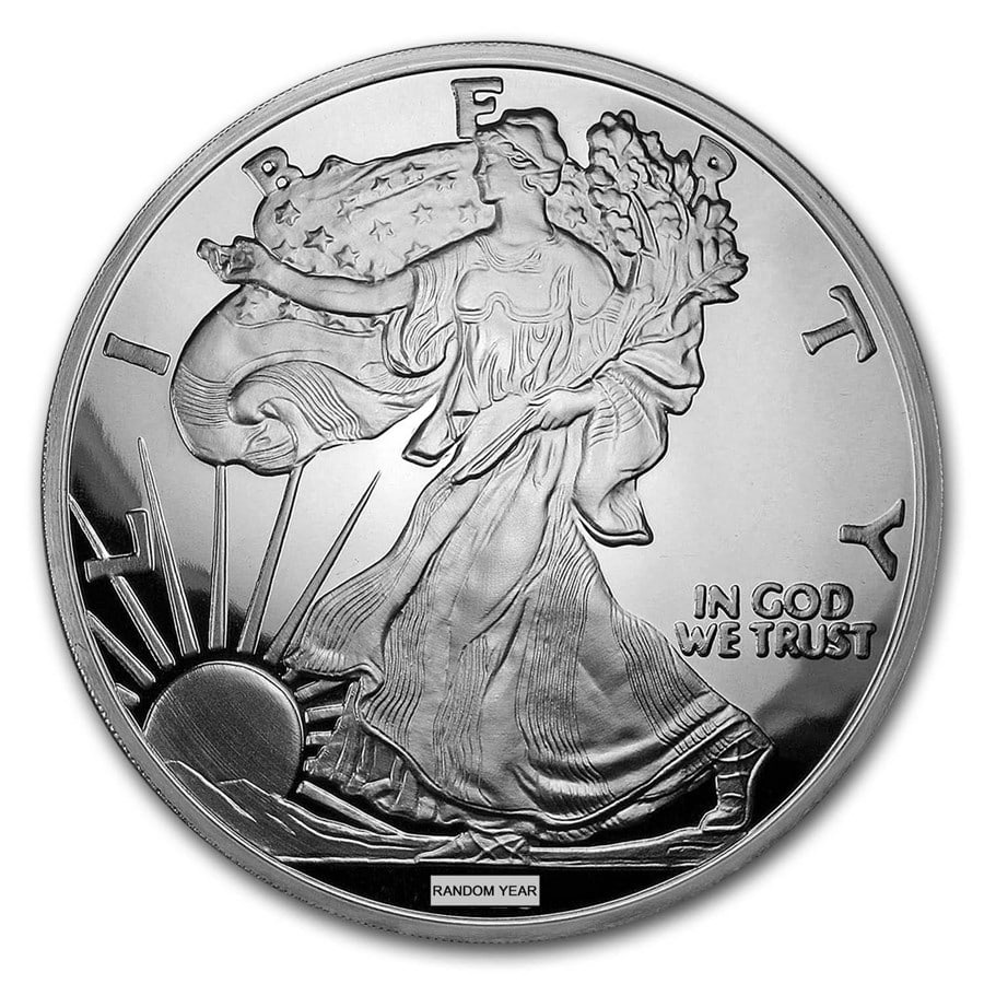 4 oz Silver Round - Random Year Silver Eagle (w/Box & COA) (1 of 5)