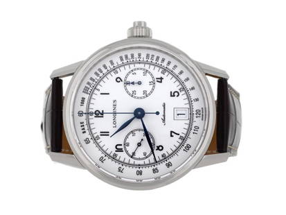 Longines Heritage Chronograph Stainless Steel White Dial 41mmFull Set: Longines Heritage Chronograph Stainless Steel White Dial 41mmFull Set Product Code: 304992542874-E Brand: Longines Condition: Pre-Owned Model: Longines Heritage Item Specifics:Band Color: BrownBand Ma