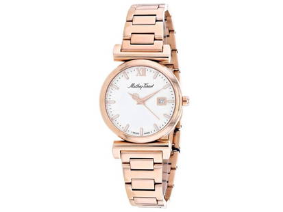 Mathey Tissot womens Elegance: Mathey Tissot womens Elegance Product Code: D410PI-39B2A Brand: Mathey Tissot Condition: Never Worn Stainless steel case, Stainless steel bracelet, White dial, Quartz movement,Scratch resistant sapphi