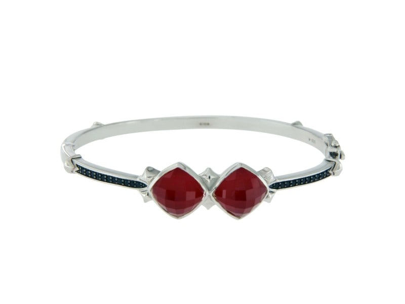 Stephen Webster 925 Silver Red Coral & Black Sapphire Haze Bracelet: Stephen Webster 925 Silver Red Coral & Black Sapphire Haze Bracelet Product Code: 202016306246-E Brand: Stephen Webster Condition: Never Worn Metal: Sterling Silver Stone: Black Sapphire Model: 20