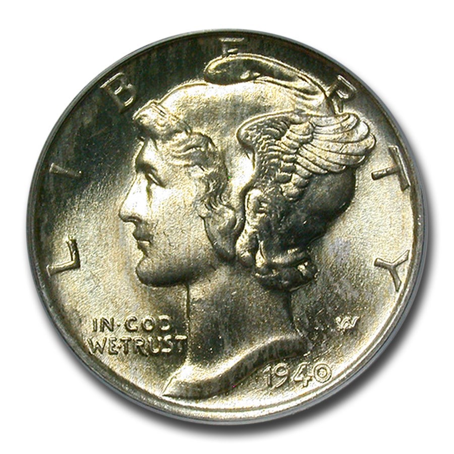 1940 Mercury Dime MS-66 PCGS (FB) (1 of 2)