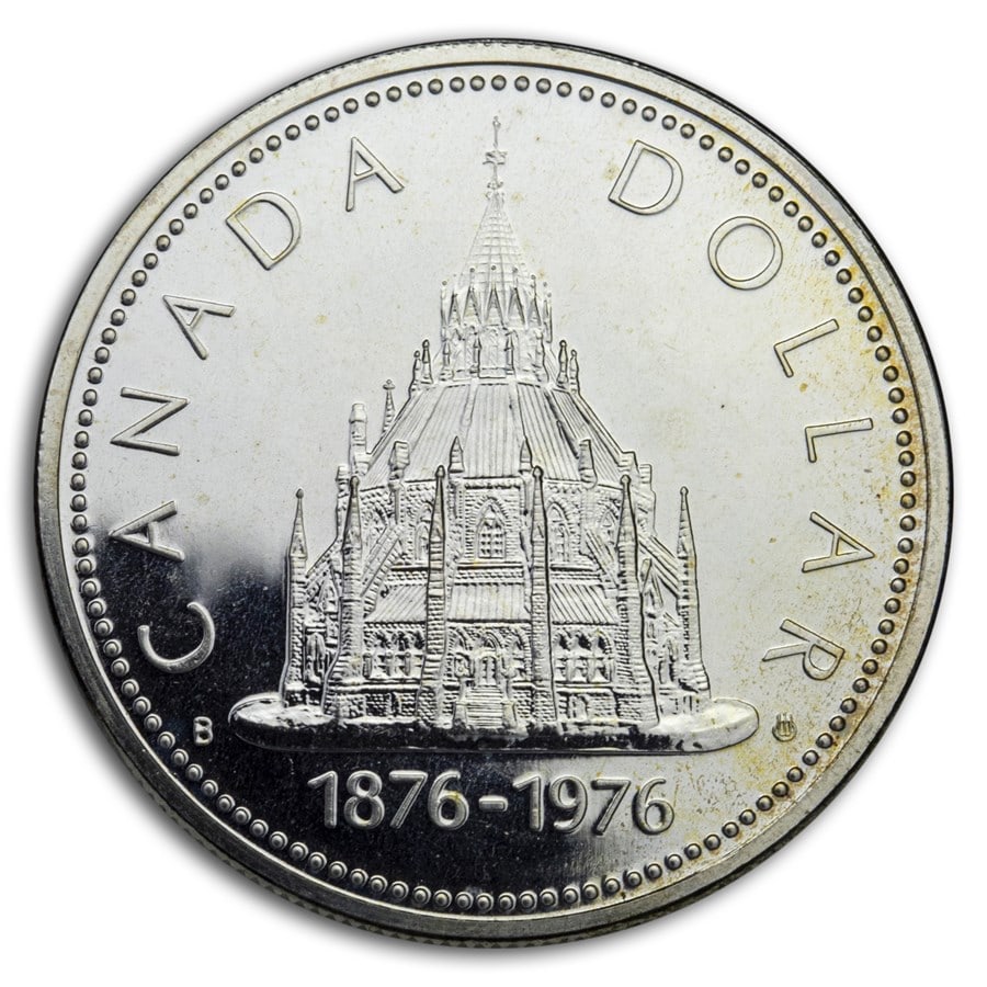 1976 Canada Silver Dollar Specimen (Parliament Library) (1 of 2)