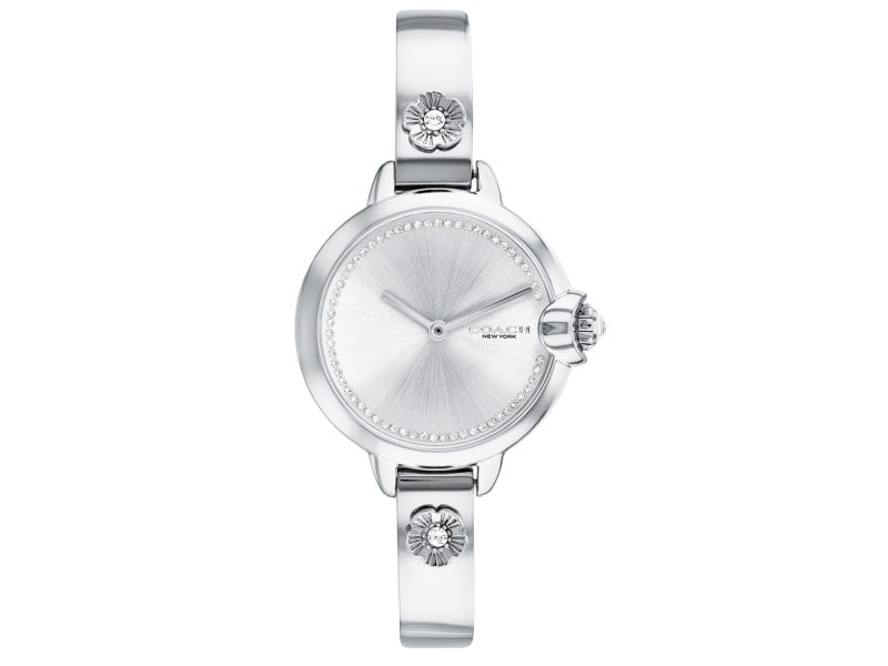 Coach womens Arden: Coach womens Arden Product Code: 14503957-39B2A Brand: Coach Condition: Never Worn Stainless steel case, Stainless steel bracelet, Silver dial, Quartz movement, Scratch resistant mineral coated, Water