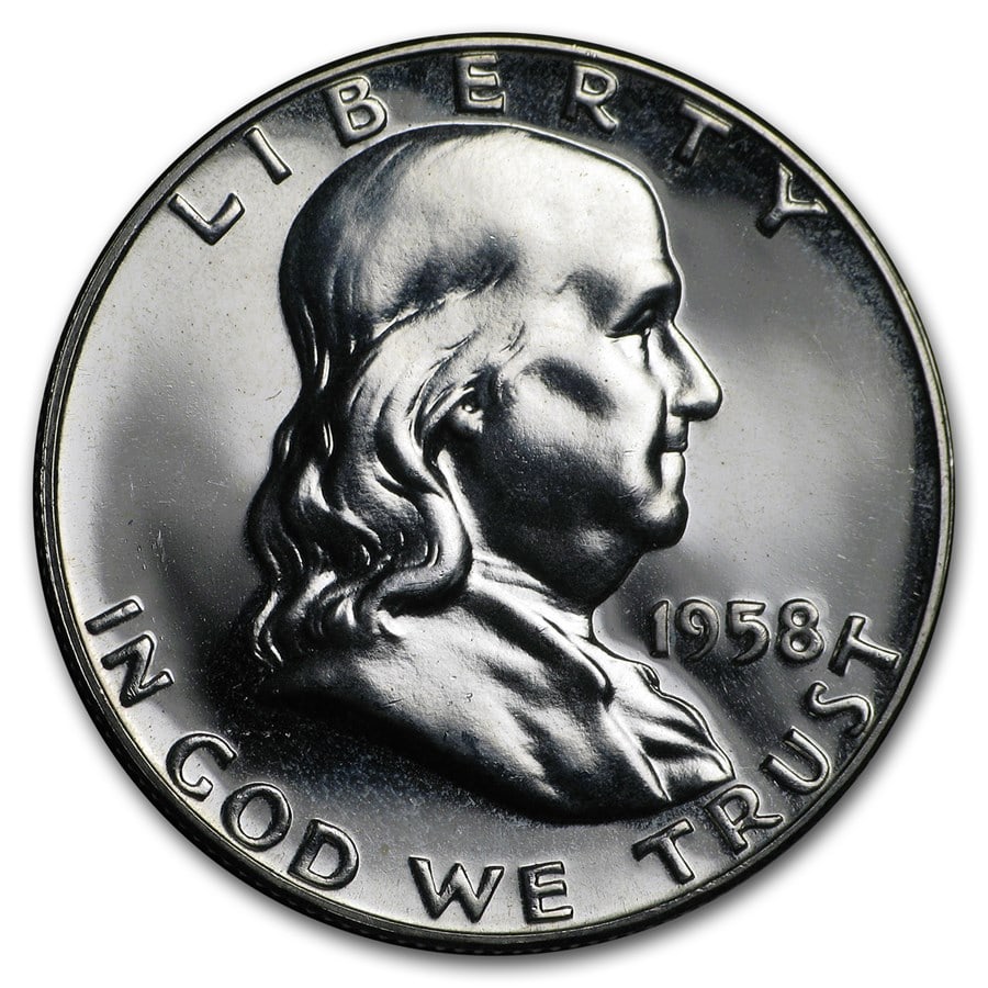 1958 Franklin Half Dollar Gem Proof (1 of 2)