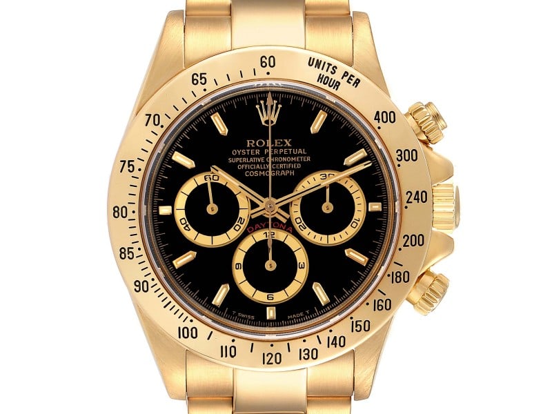 Rolex Cosmograph Daytona Yellow Gold Chronograph Mens Watch (1 of 9)
