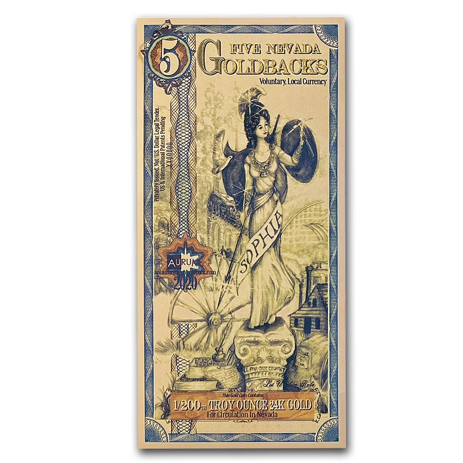 5 Nevada Goldback - Aurum Gold Foil Note (24k) (1 of 2)