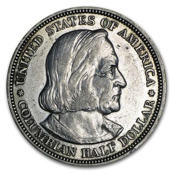 1892-1893 Columbian Expo Silver Half Dollar (Low Grade/Cleaned) (1 of 2)