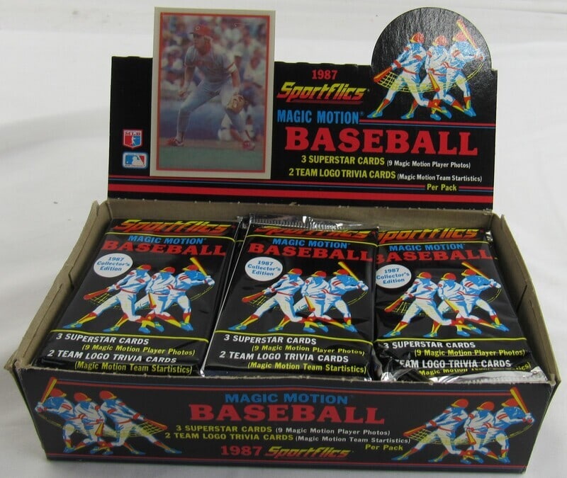 1987 sportflics baseball cards 36 packs wax foil box (1 of 3)
