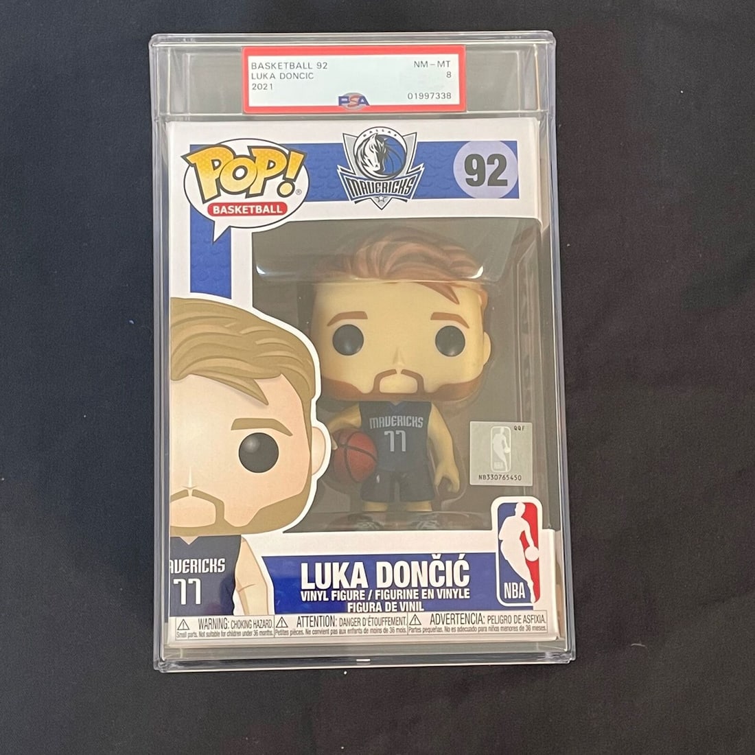Luka Doncic Funko Pop! PSA Encapsulated Grade MINT 8 Mavericks (1 of 6)