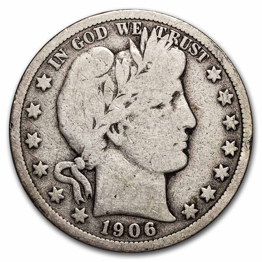1906-D Barber Half Dollar VG (1 of 2)