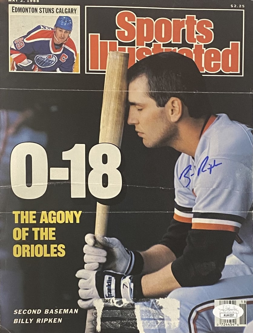 billy ripken signed orioles sports illustrated magazine page JSA al44237 (1 of 4)