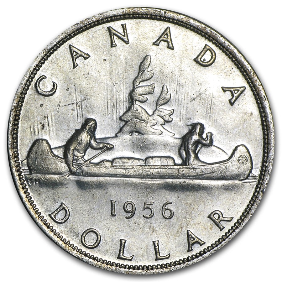 1956 Canada Silver Dollar Elizabeth II BU (1 of 2)