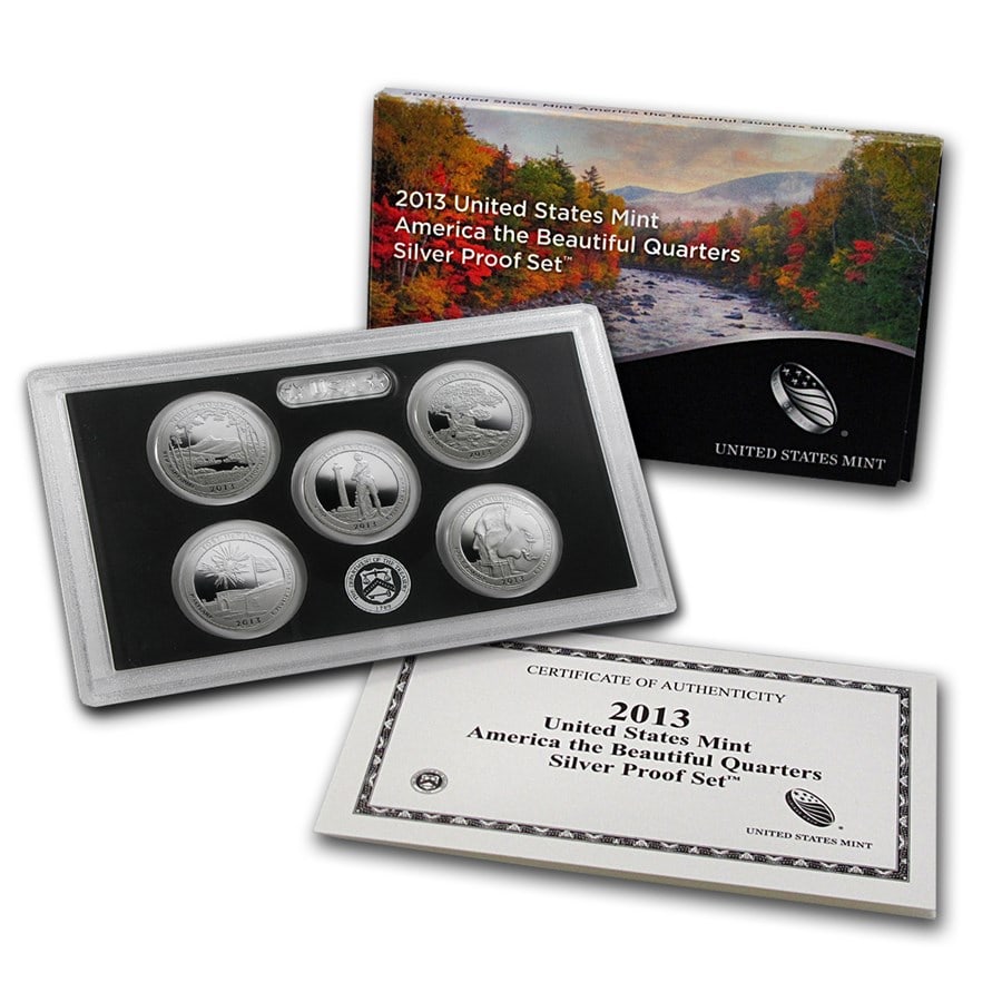 2013-S America the Beautiful Quarters Silver Proof Set (1 of 3)