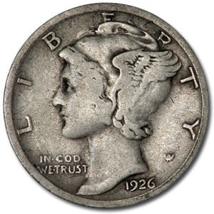1926-S Mercury Dime Fine (1 of 2)