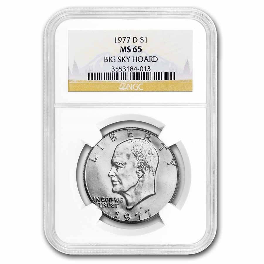 1977-D Clad Eisenhower Dollar MS-65 NGC (1 of 3)