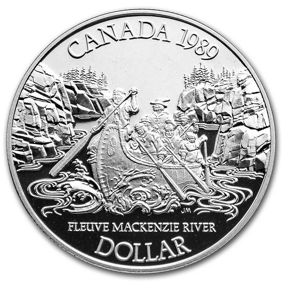 1989 Canada Silver Dollar Proof (Mackenzie River w/OGP) (1 of 5)