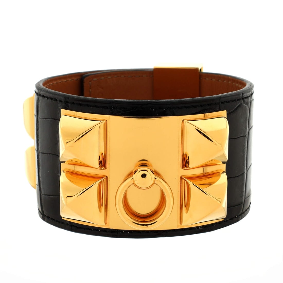 Hermes Collier de Chien Bracelet Alligator (1 of 3)