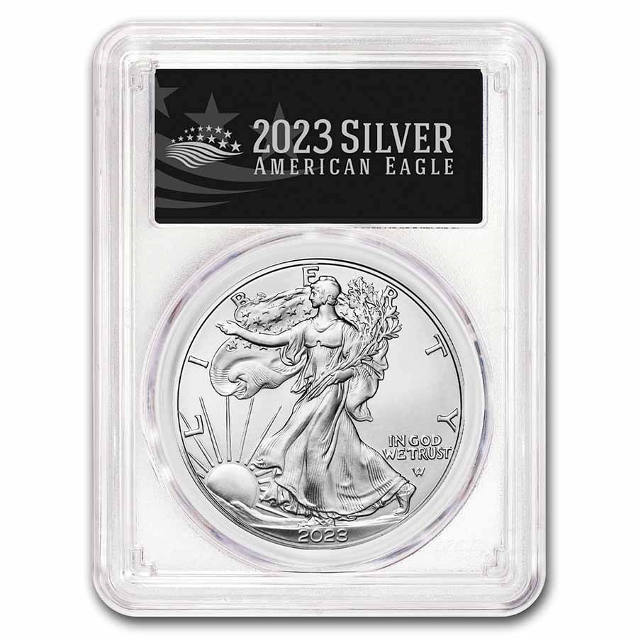 2023 American Silver Eagle MS-70 PCGS (FDI, Black Label) (1 of 1)