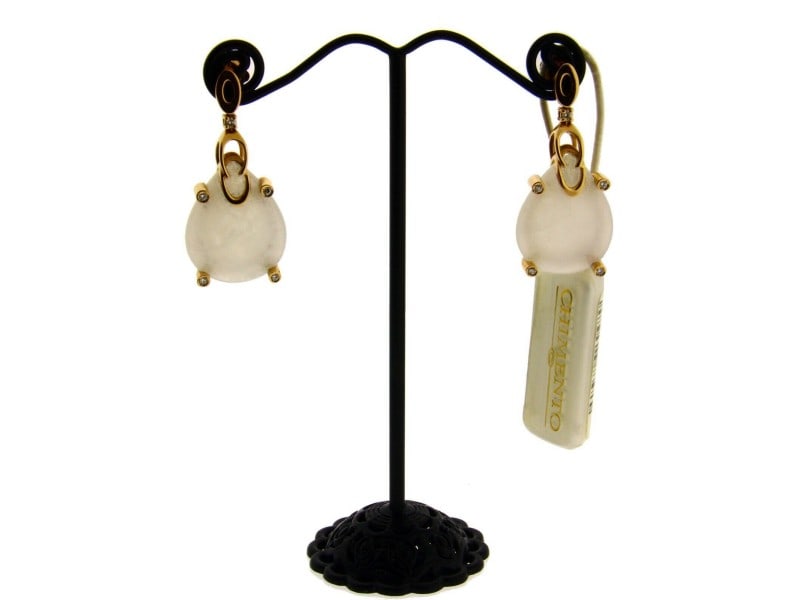 Chimento Diamond & Rose Quartz Large Earrings In 18k Rose Gold.: Chimento Diamond & Rose Quartz Large Earrings In 18k Rose Gold. Product Code: 333366795094-E Brand: Chimento Condition: Never Worn Metal: Rose Gold Stone: Diamond Model: 333366795094-E It