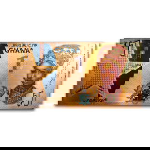 2020 Republic of Ghana 1/1000 oz Gold African Liberty Foil Note: 2020 Republic of Ghana 1/1000 oz Gold African Liberty Foil Note Product ID: 218166 Year: 2020 Grade: (U) Crisp Unc Grade Service: None Denomination: 1 Cedi Mint Mark: N/A - Not Available