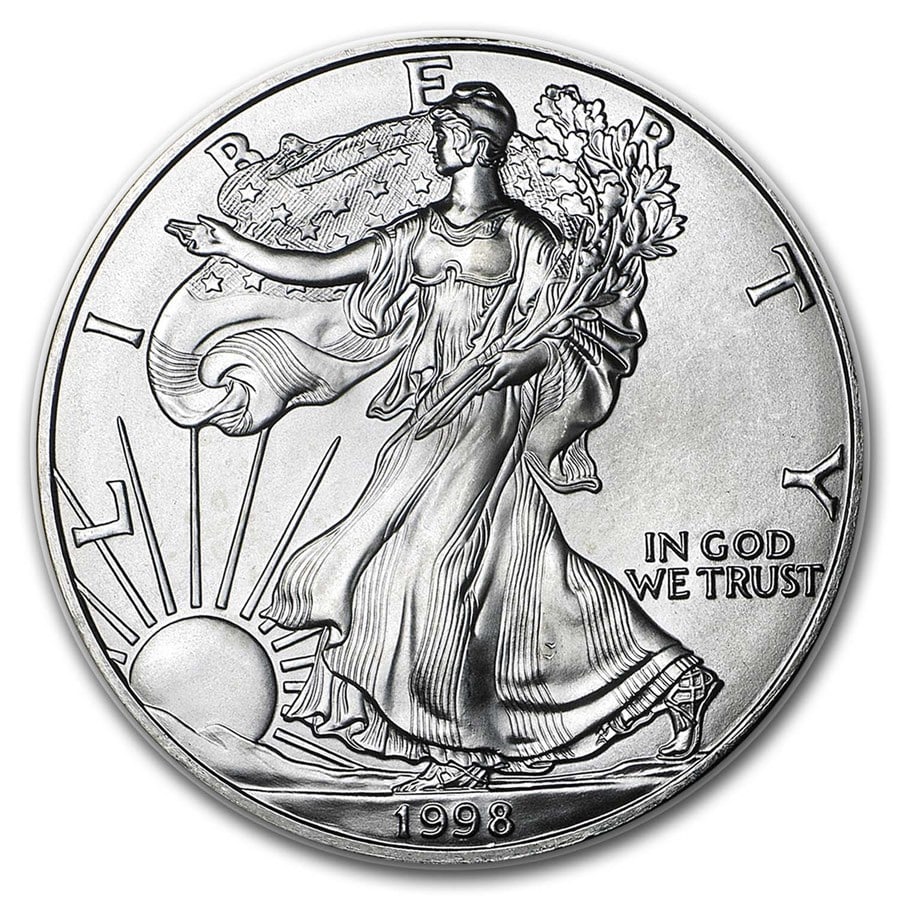 1998 1 oz American Silver Eagle BU (1 of 4)